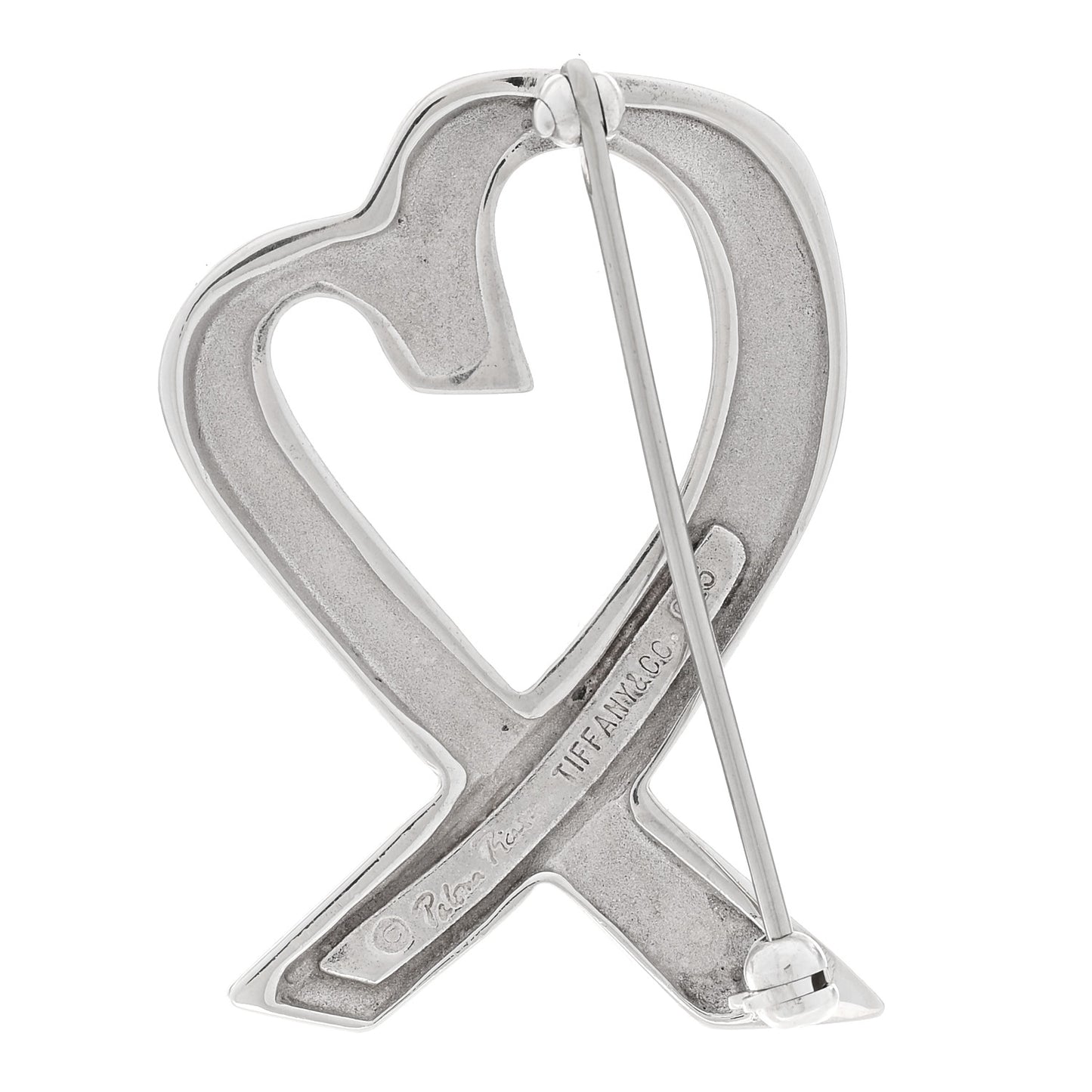 Sterling Silver Loving Heart Brooch Pin