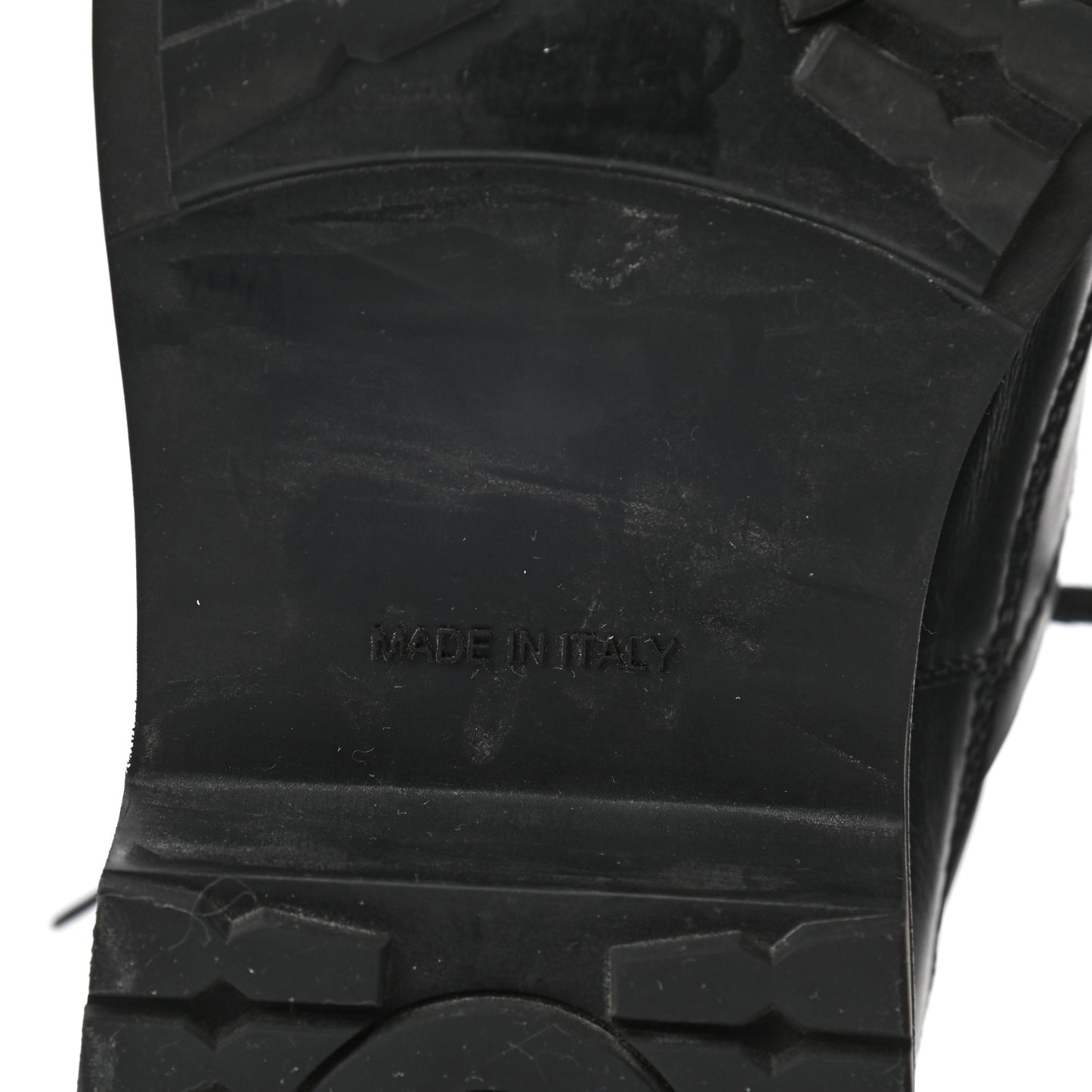 Calfskin Lambskin Lace Up Boots 38 Black