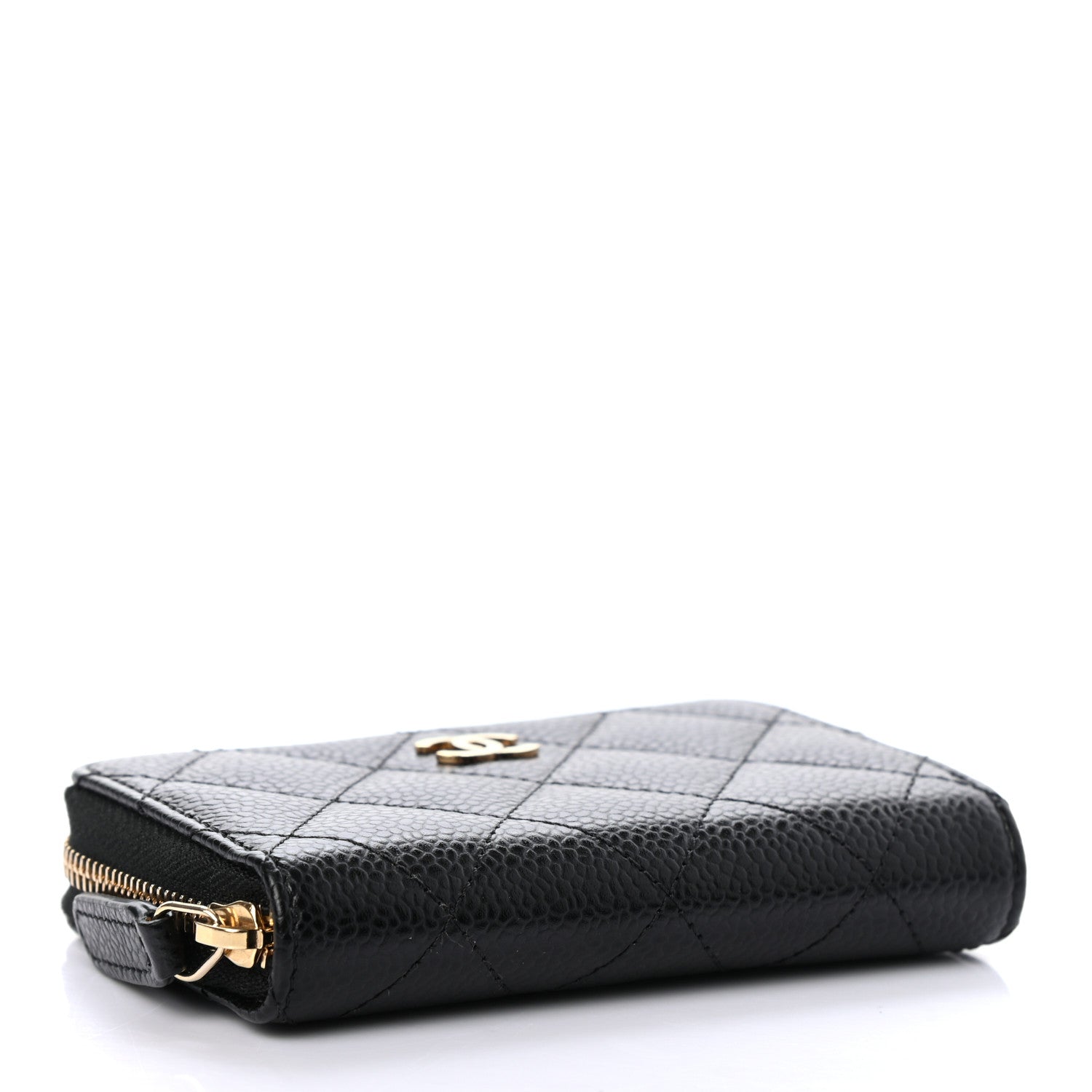 Chanel Caviar Quilted Zip Coin Purse Black 3 of 7