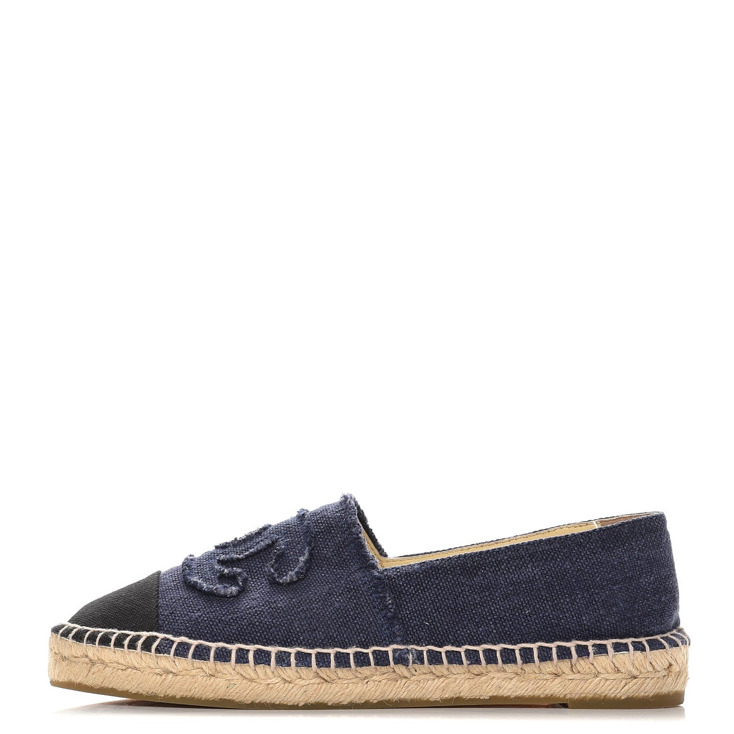 Denim Toile CC Espadrilles 40 Navy Black