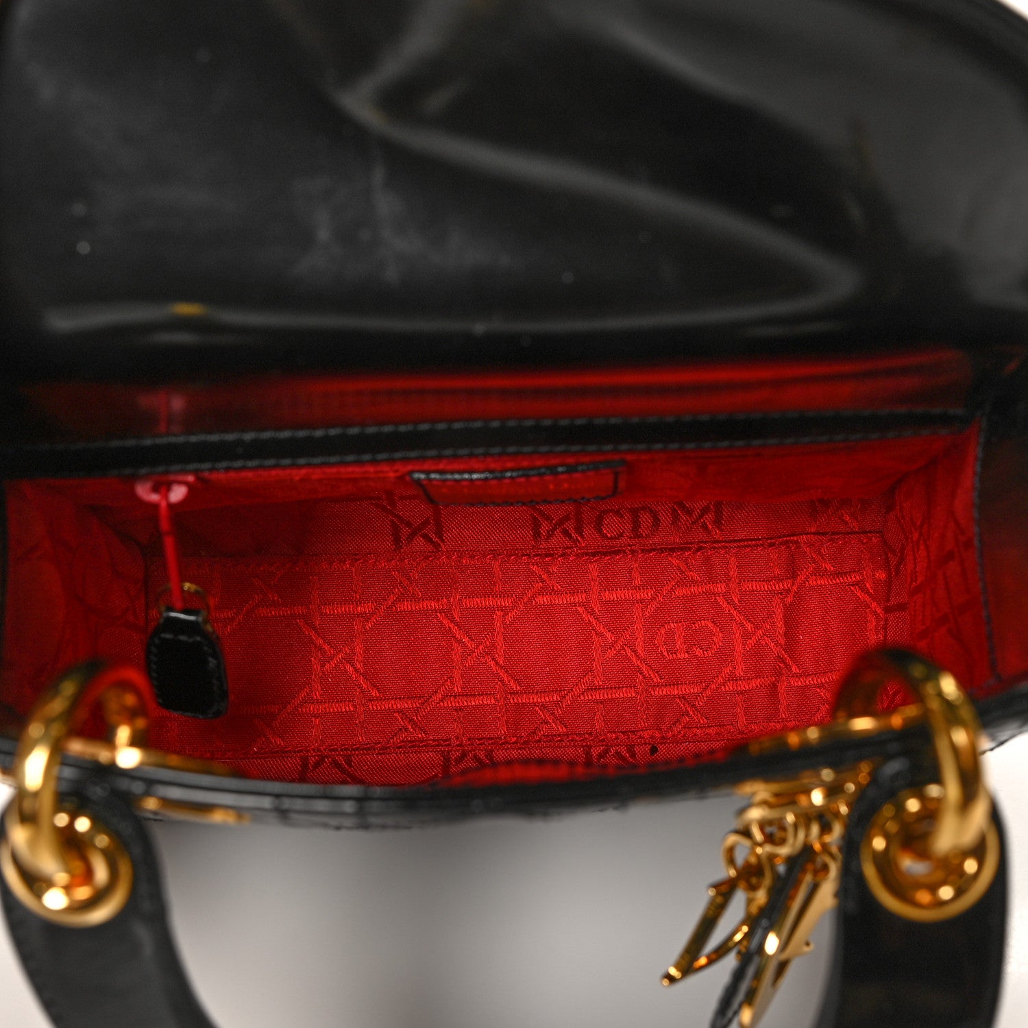 Christian Dior Patent Cannage Mini Lady Dior Black 5 of 7