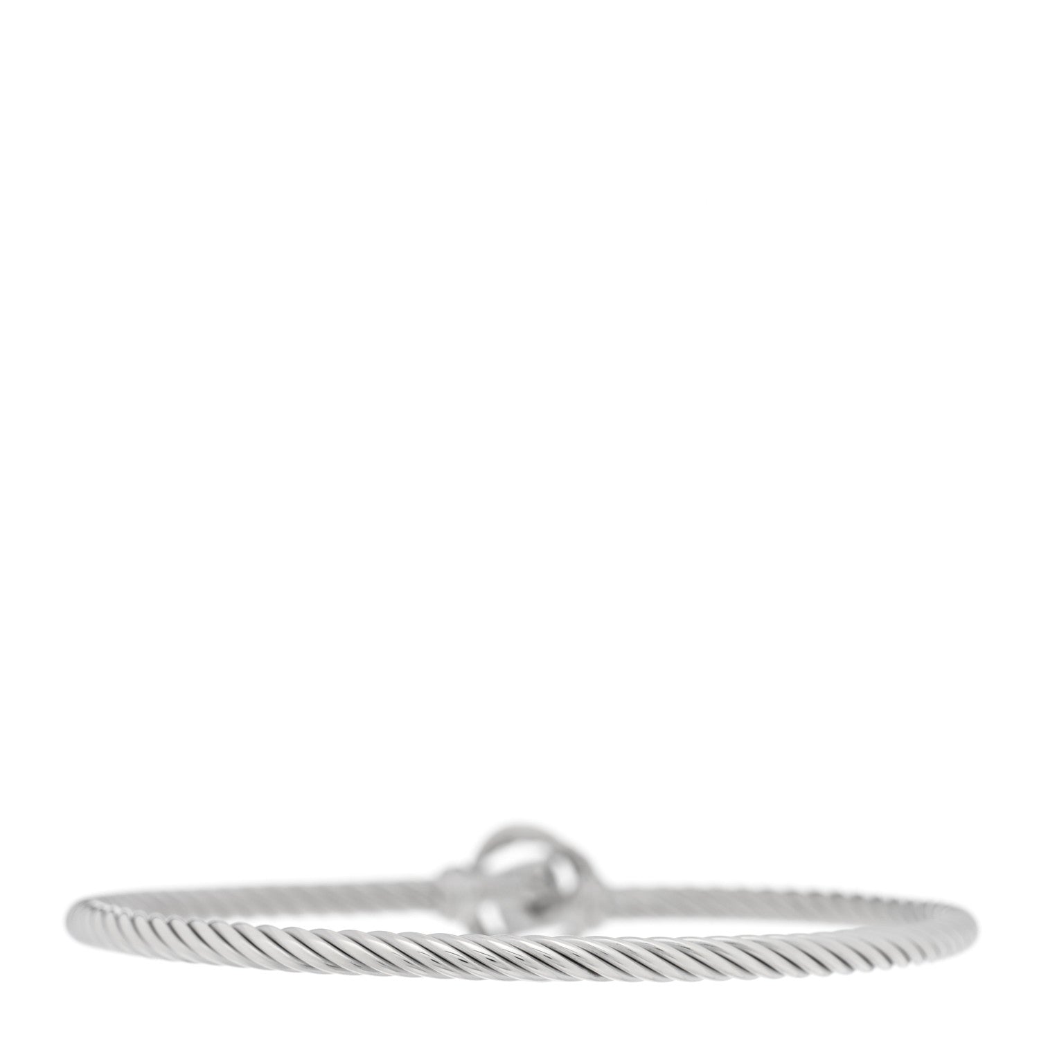 David Yurman Sterling Silver Diamond 3mm Infinity Bracelet 2 of 4