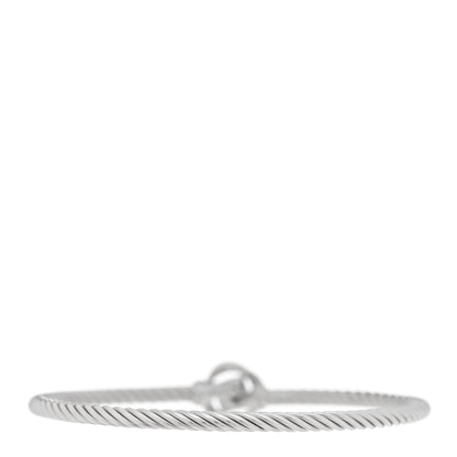 David Yurman Sterling Silver Diamond 3mm Infinity Bracelet 2 of 4