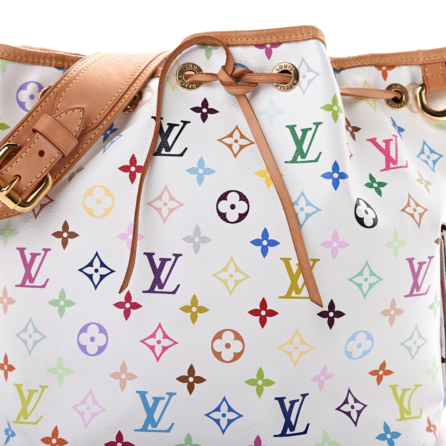 Louis Vuitton Monogram Multicolor Petit Noe White 6 of 14