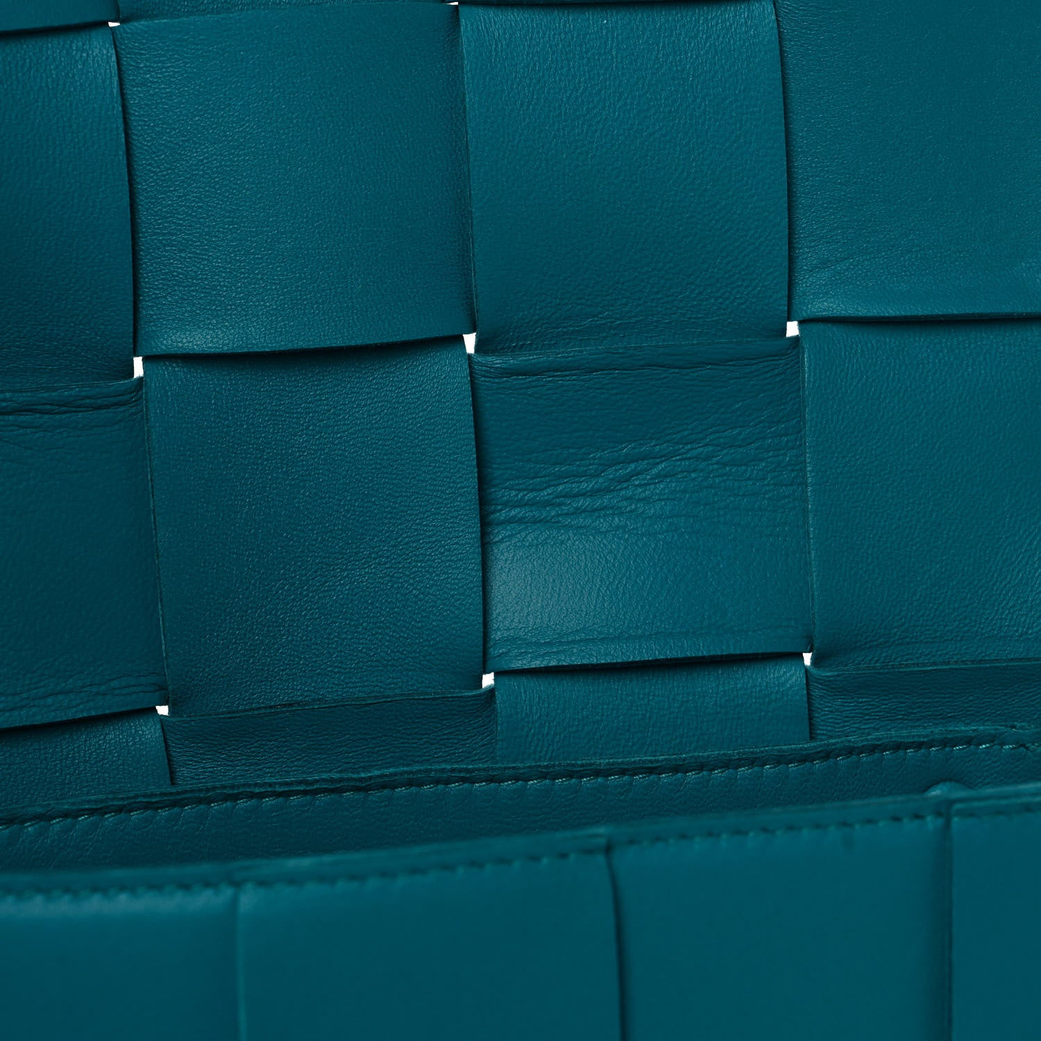 Bottega Veneta Lambskin Maxi Intrecciato Cassette Crossbody Bag Petrol Blue 13 of 14