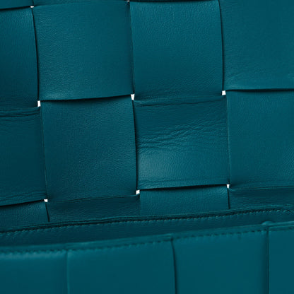 Bottega Veneta Lambskin Maxi Intrecciato Cassette Crossbody Bag Petrol Blue 13 of 14
