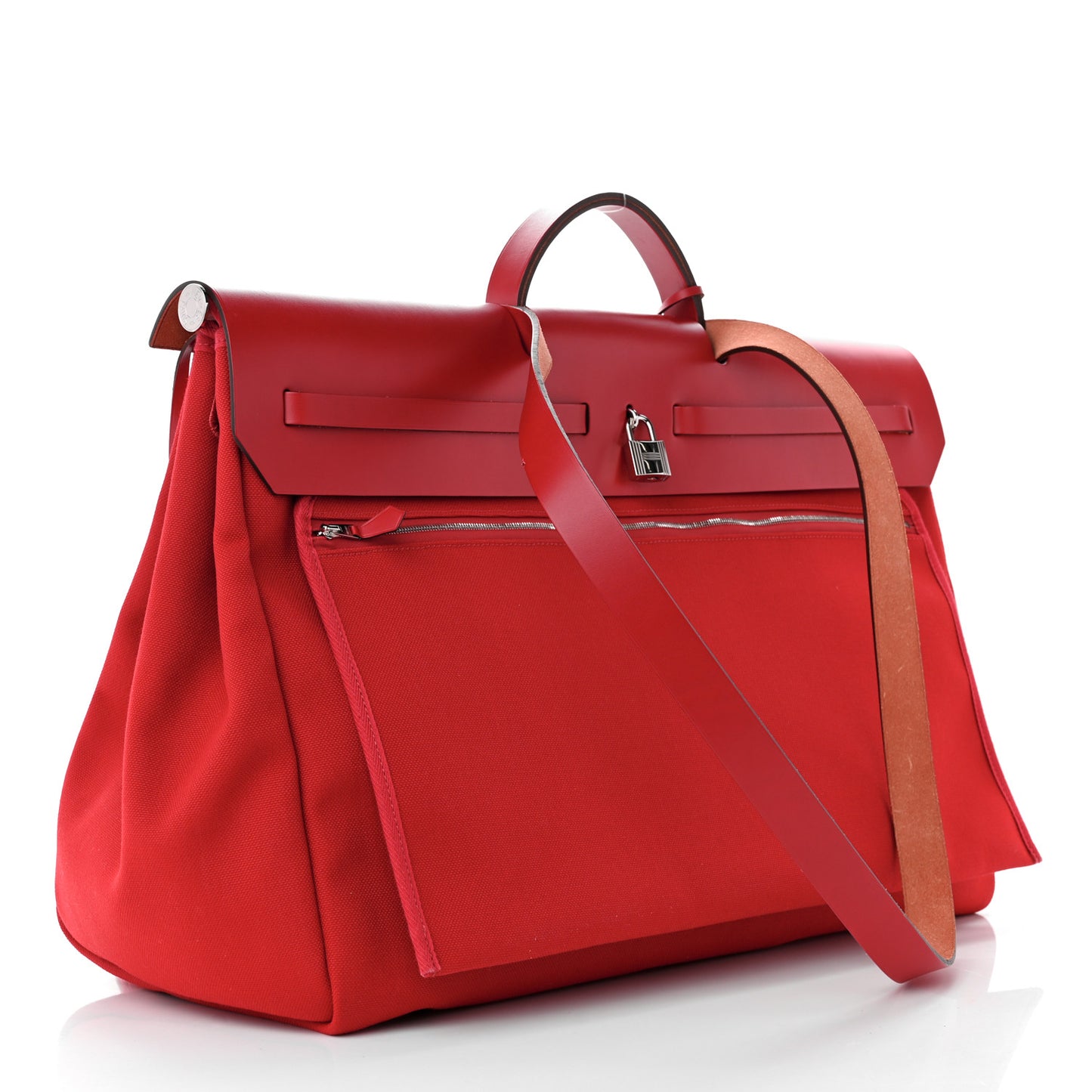 Military Toile Vache Hunter Herbag Zip Retourne Cabine Bag Rouge Piment