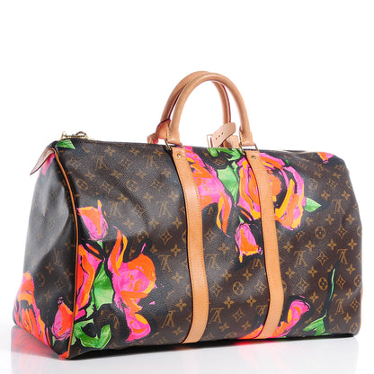 Louis Vuitton Monogram Roses Keepall 50 3 of 7