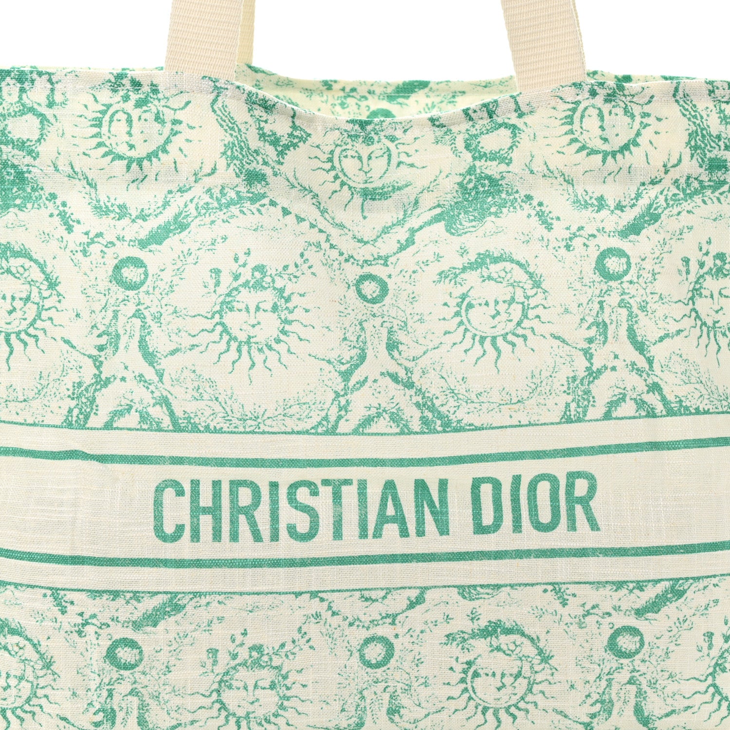 Christian Dior Canvas Dioriviera Toile de Jouy Soleil Tote Aquamarina 6 of 9