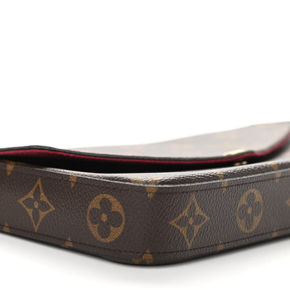 Louis Vuitton Monogram Pochette Felicie Chain Wallet Fuchsia 8 of 9