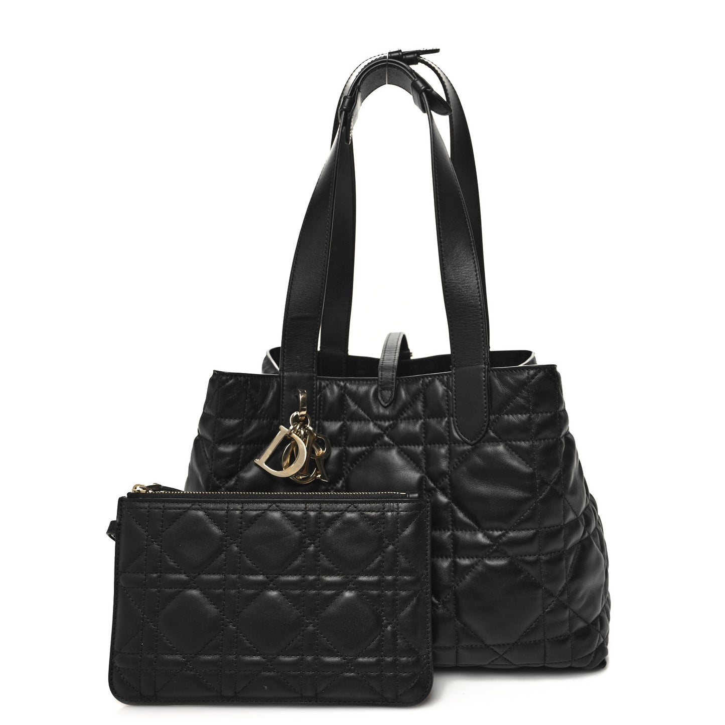 Calfskin Macrocannage Medium Toujours Black