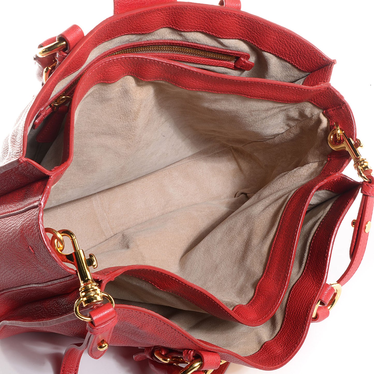 Goatskin Madras Tote Rosso