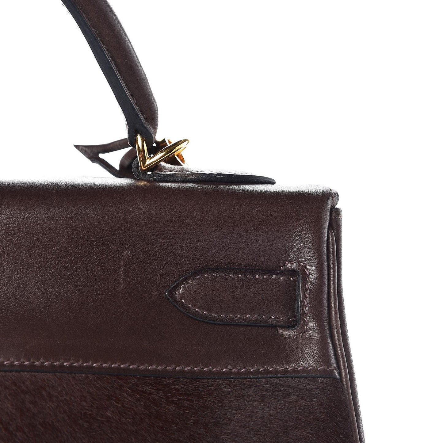 Pony Hair Swift Kelly Retourne 32 Chocolate