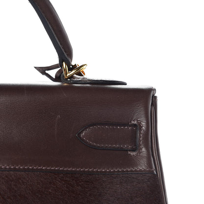 Hermes Pony Hair Swift Kelly Retourne 32 Chocolate 35 of 39