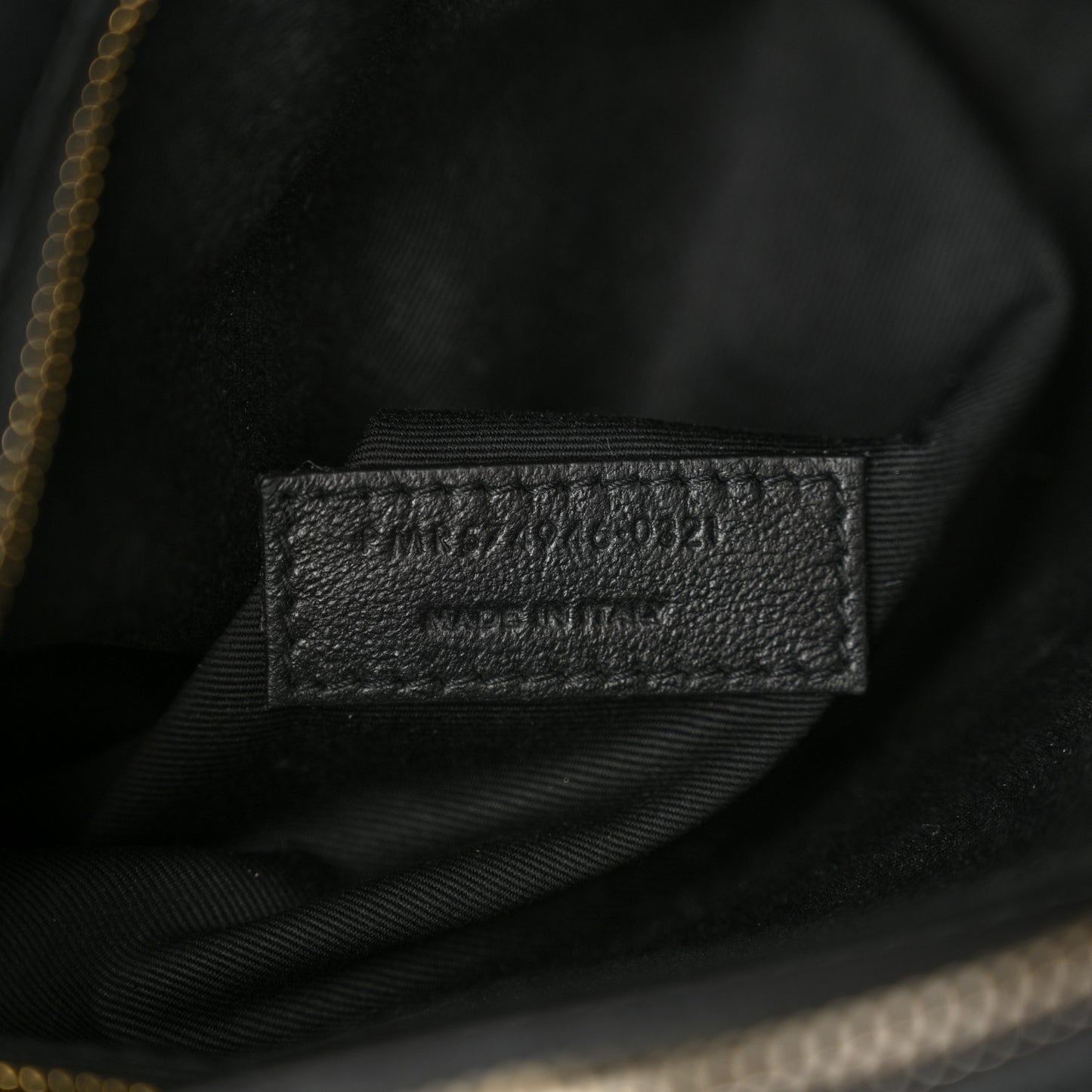 Calfskin Y Quilted Monogram Medium Loulou Chain Satchel Black