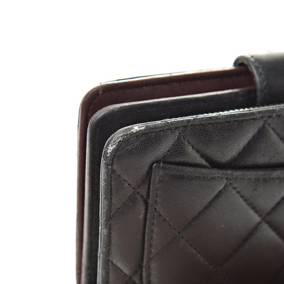 Chanel Lambskin Quilted Zipped Pocket Wallet Black 17 of 19