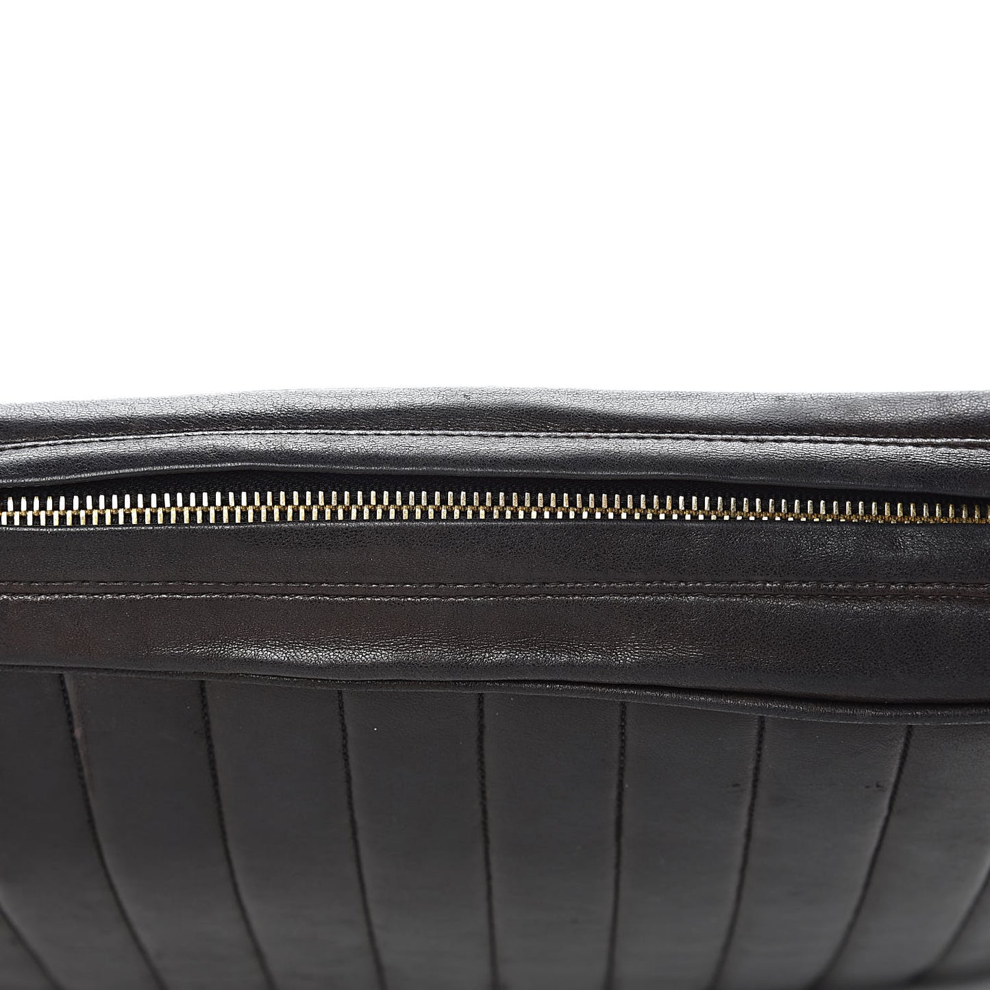 Lambskin Vertical Quilted Flap Camera Case Black