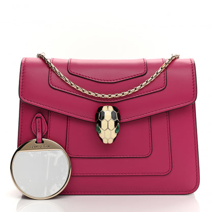 Bulgari Calfskin Small Serpenti Forever Snake Strap Crossbody Bag Pink 1 of 10