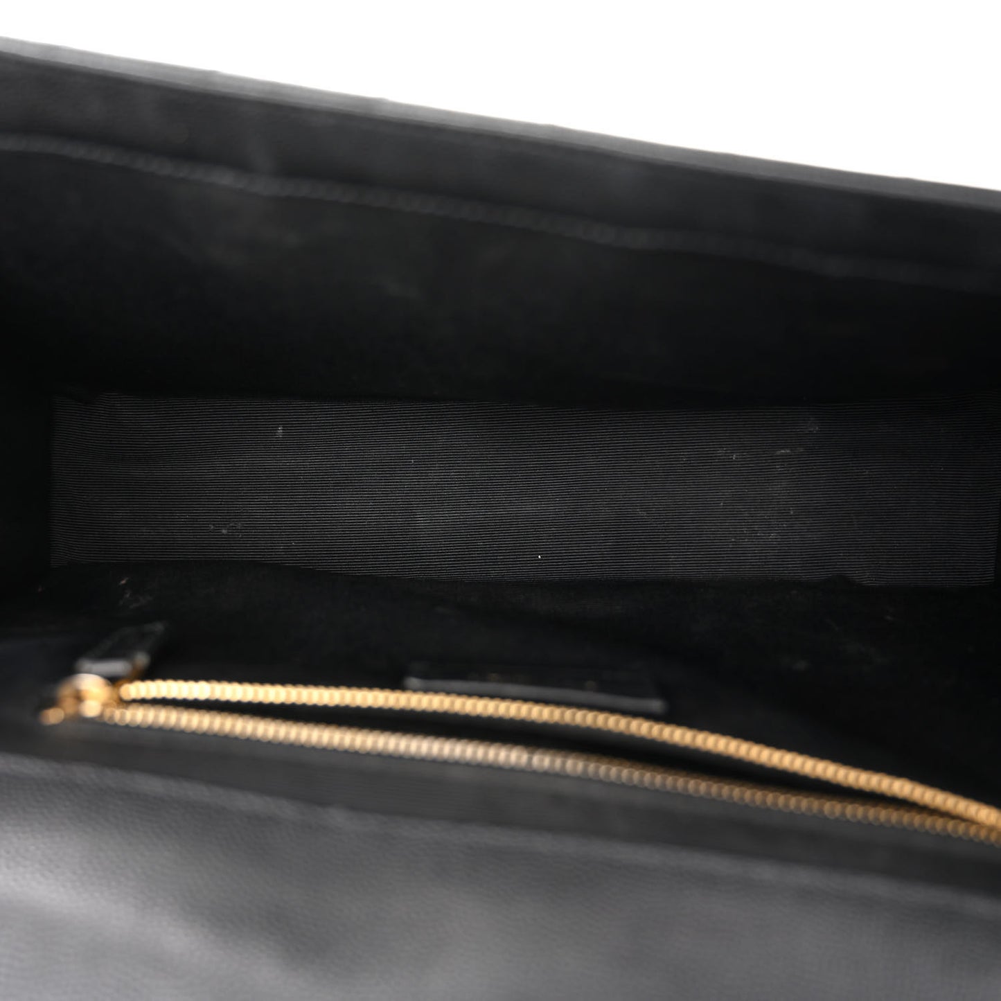 Grain De Poudre Matelasse Chevron Large Monogram Satchel Black
