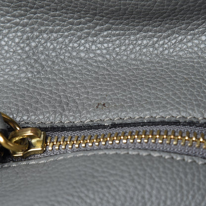 Alexander McQueen Pebbled Calfskin Large Skull Padlock Zip Around Tote Dark Grey 27 of 27