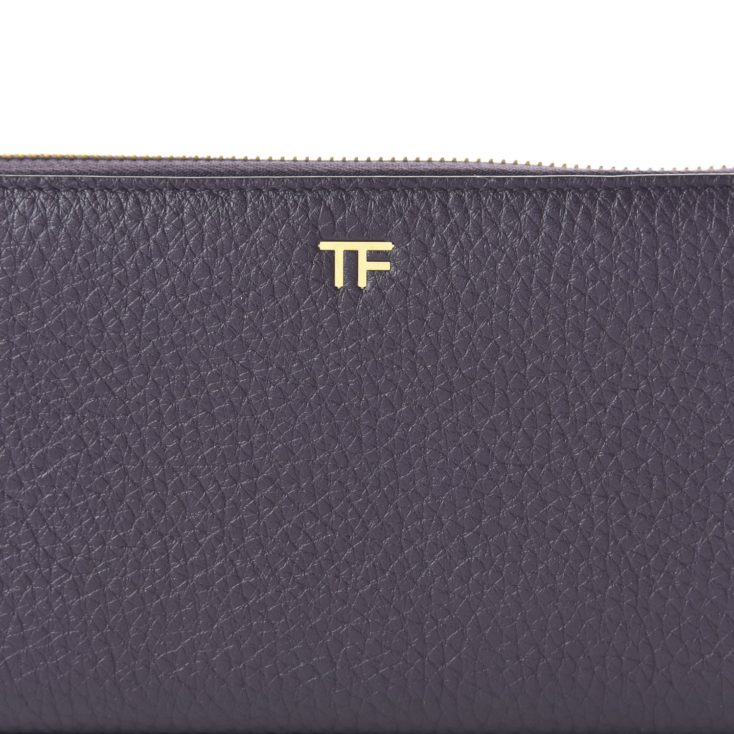 Tom Ford Grained Calfskin TF Zip Around Wallet Dark Purple 9 of 9