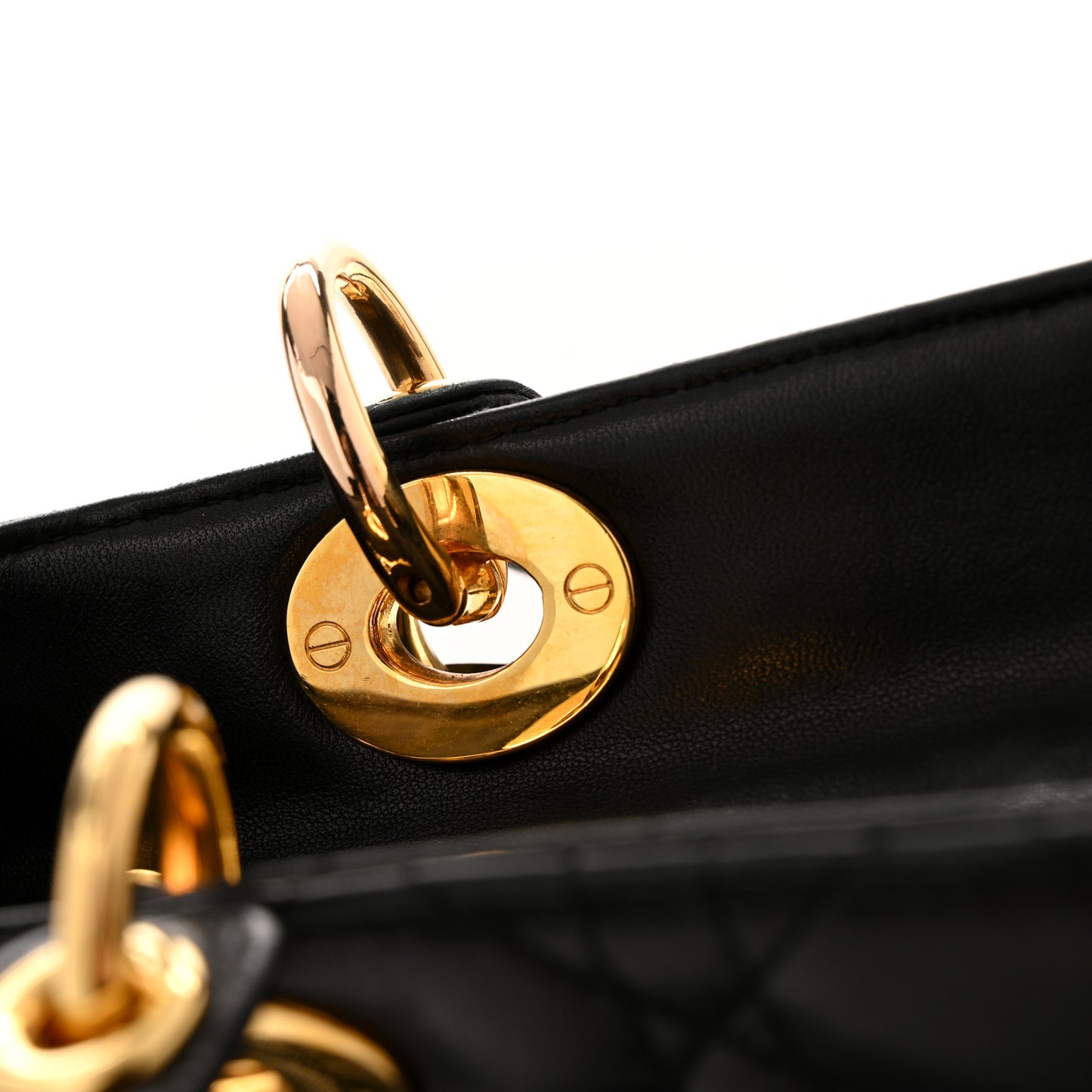 Lambskin Cannage Medium Lady Dior Black