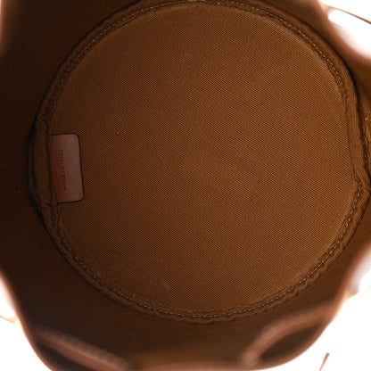 Celine Triomphe Canvas Calfskin Small Drawstring Bucket Bag Tan 5 of 10