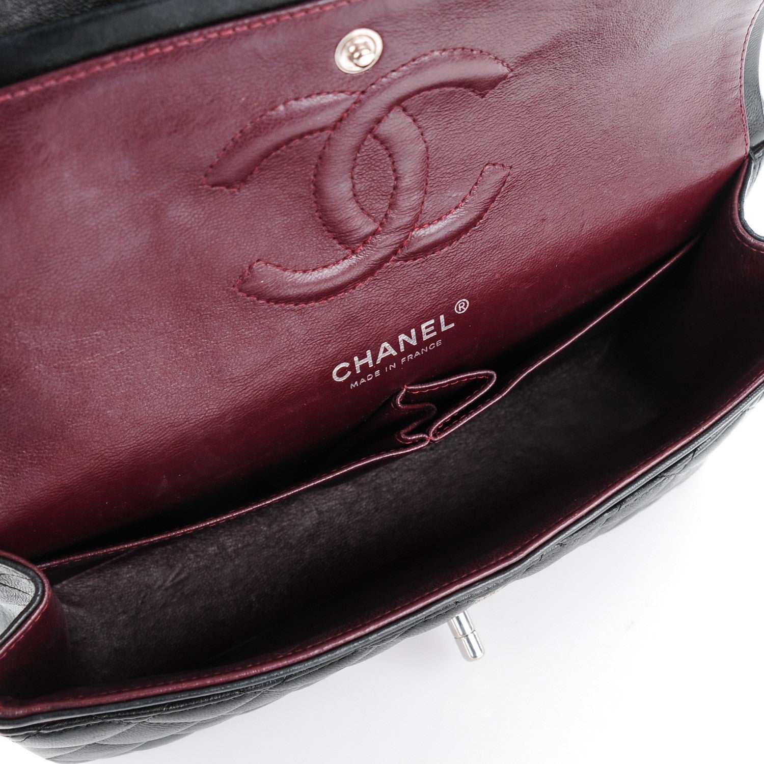 Chanel Lambskin Quilted Medium Double Flap Black 5 of 10