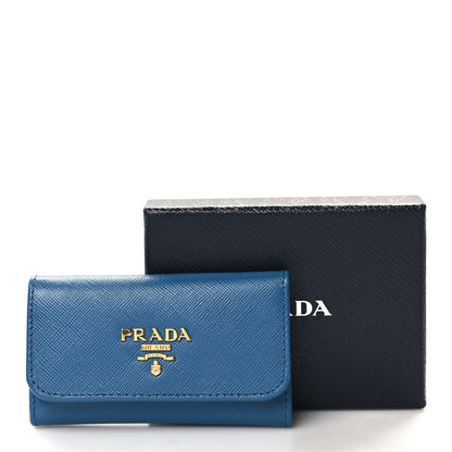 Prada Saffiano Fiocco 6 Key Holder Cobalto 7 of 7