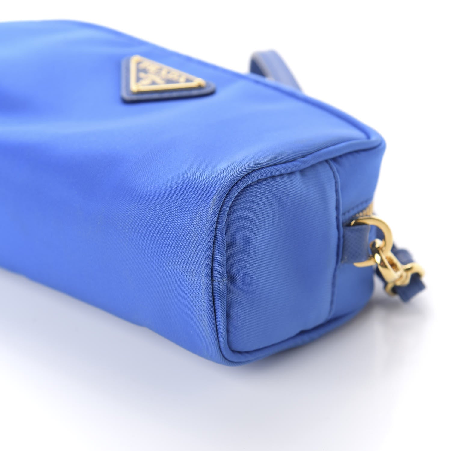 Prada Tessuto Nylon Saffiano Wristlet Azzurro 7 of 10