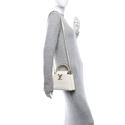 Louis Vuitton Taurillon Ayers Capucines Mini White Snow White 2 of 10