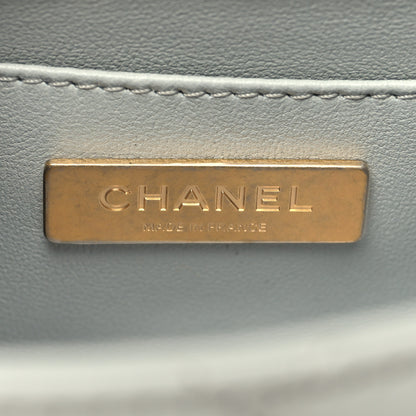 Chanel Lambskin Handle Crush Top Handle Flap Bag Grey 6 of 10