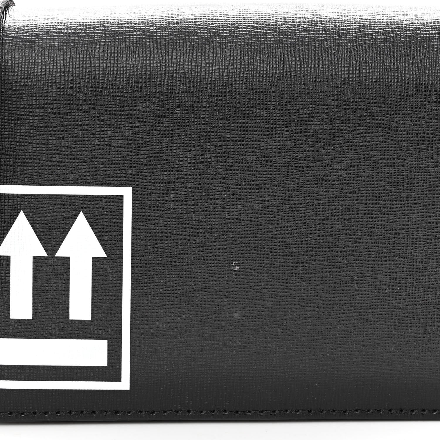 Off-White Saffiano Binder Crossbody Bag Black White 7 of 12