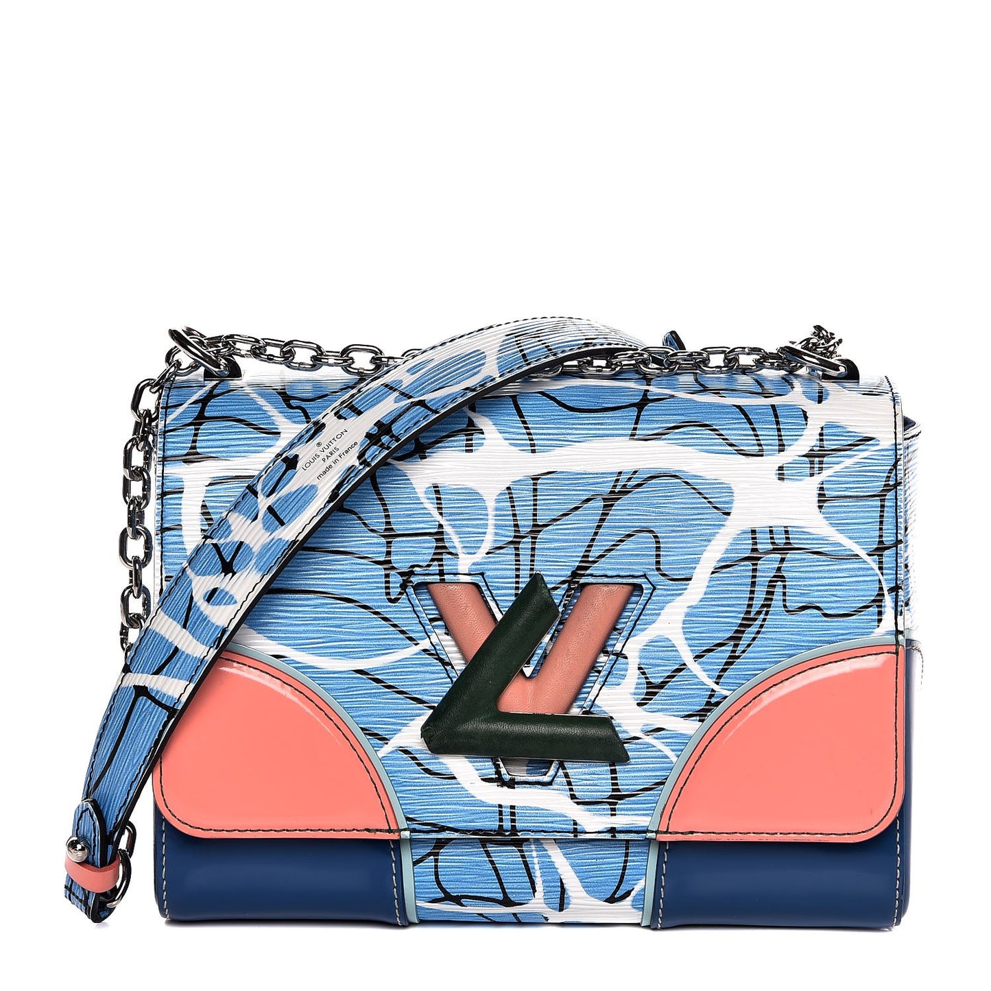 Epi Twist Shoulder Bag MM Aqua