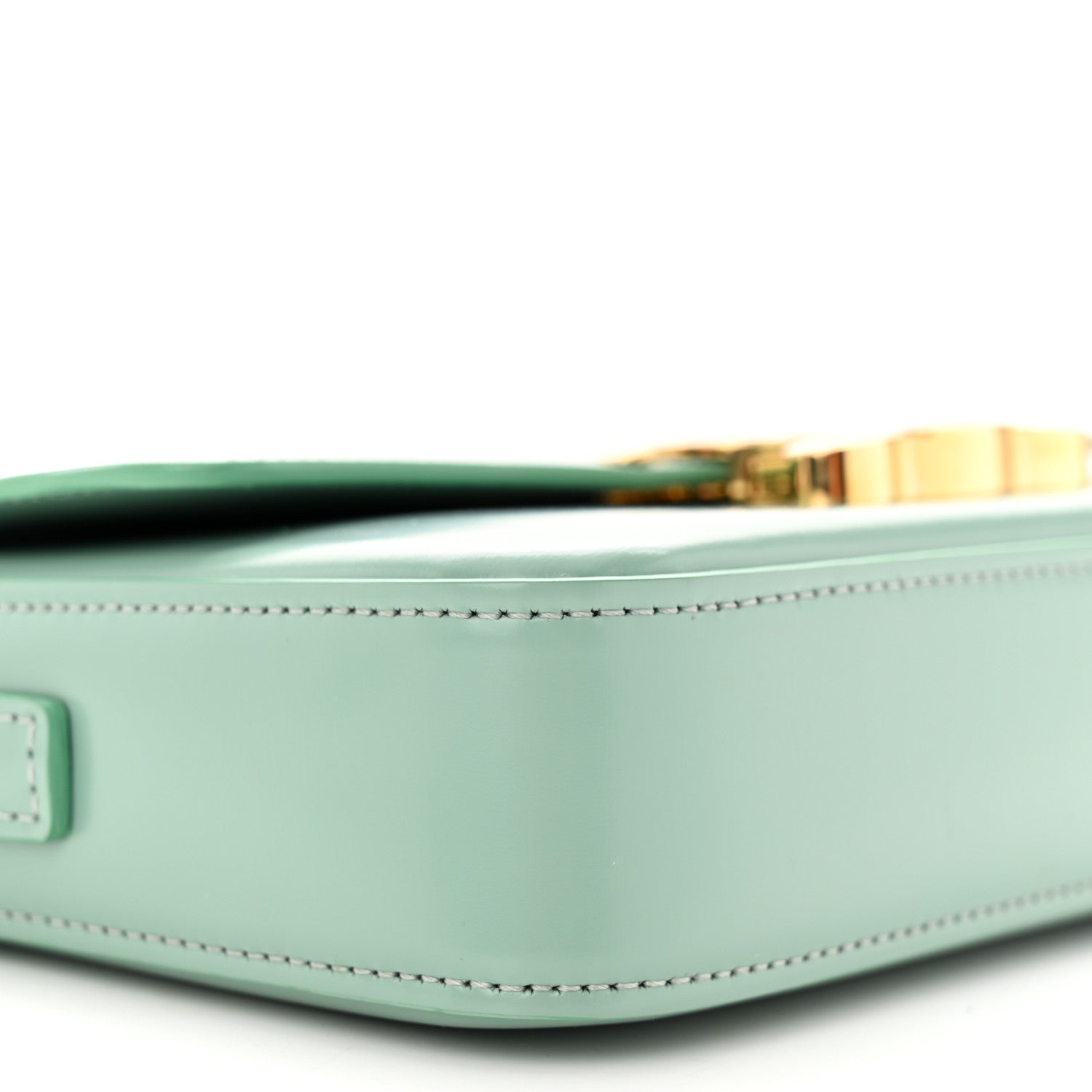 Celine Shiny Calfskin Triomphe Shoulder Bag Celadon 10 of 11