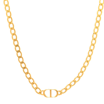 Christian Dior Metal Petit CD Choker Necklace Gold 2 of 4