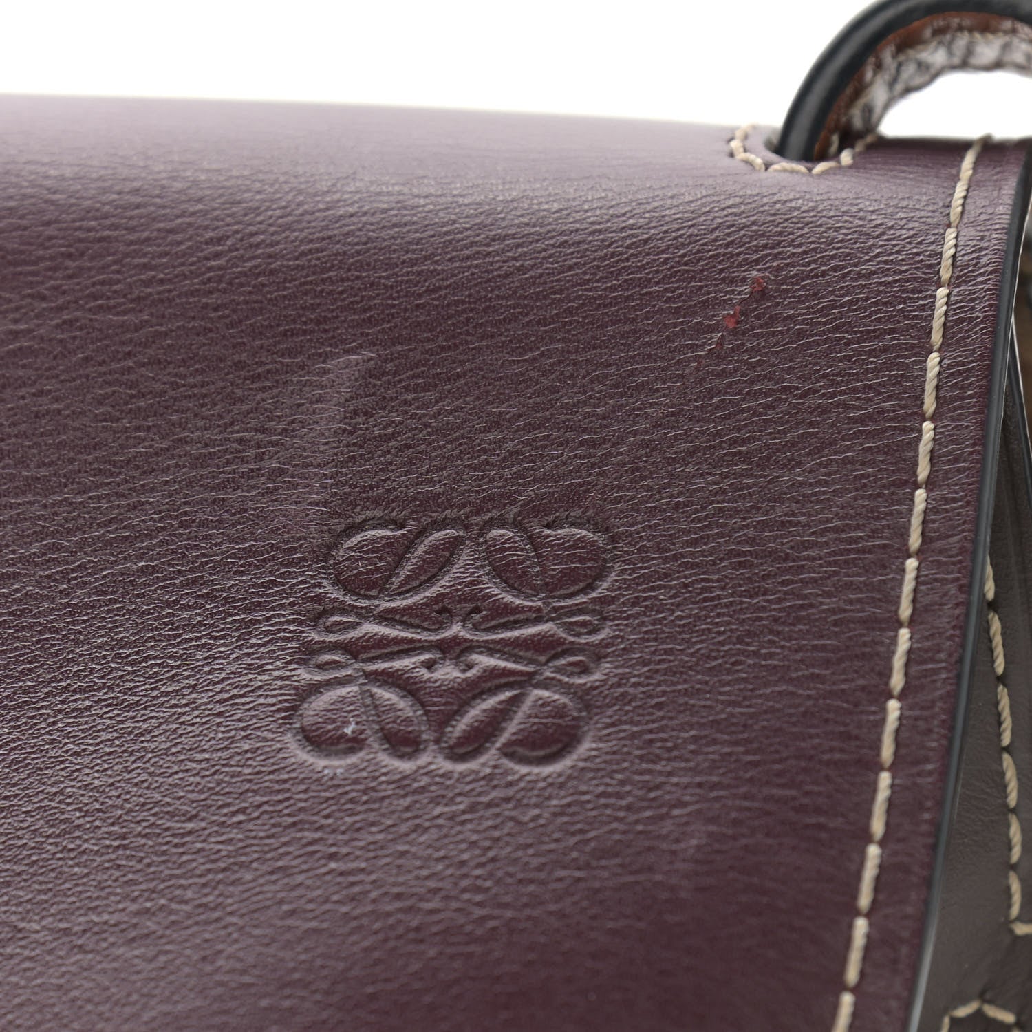 Loewe Calfskin Mini Gate Crossbody Bag Oxblood Tan Taupe 12 of 16