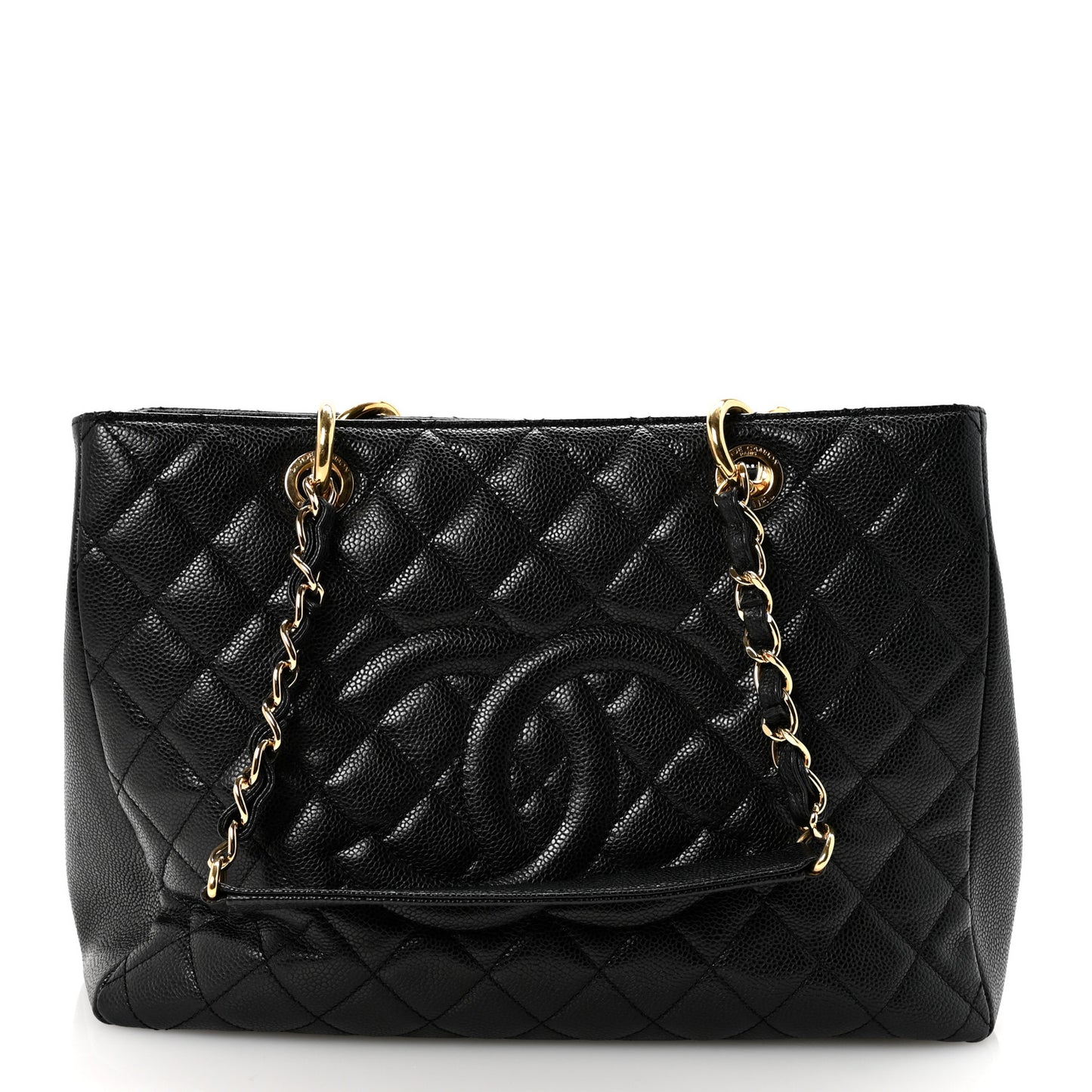 Caviar Quilted Grand Shopping Tote GST Black
