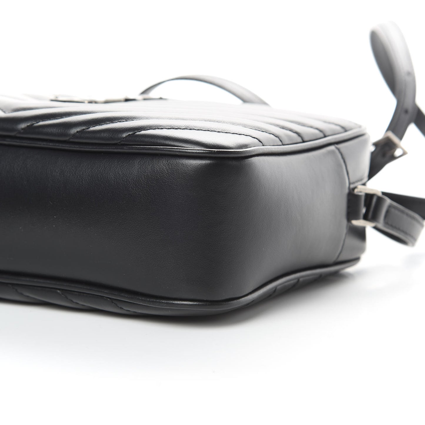 Calfskin Matelasse Monogram Lou Camera Bag Black
