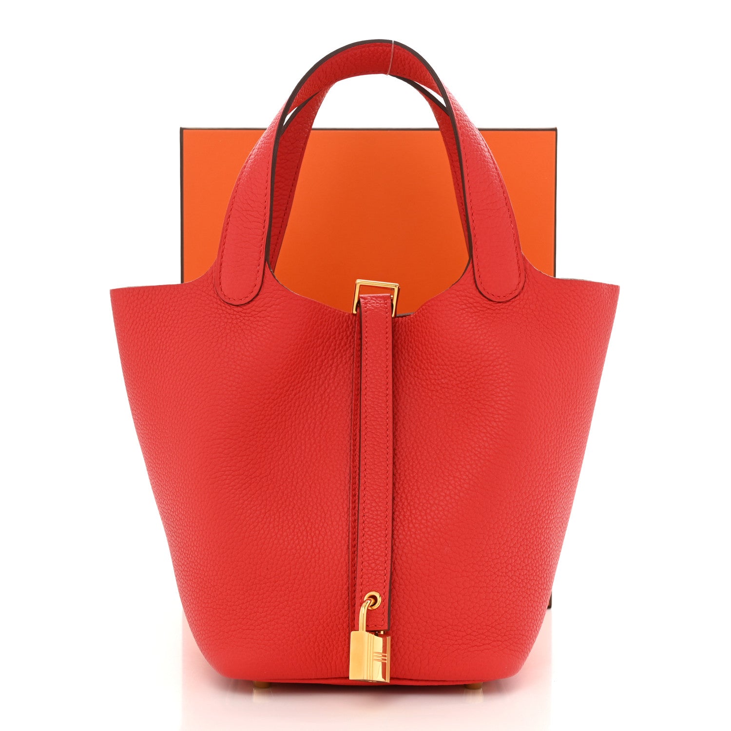 Hermes Taurillon Clemence Picotin Lock 18 PM Rouge de Coeur 11 of 11