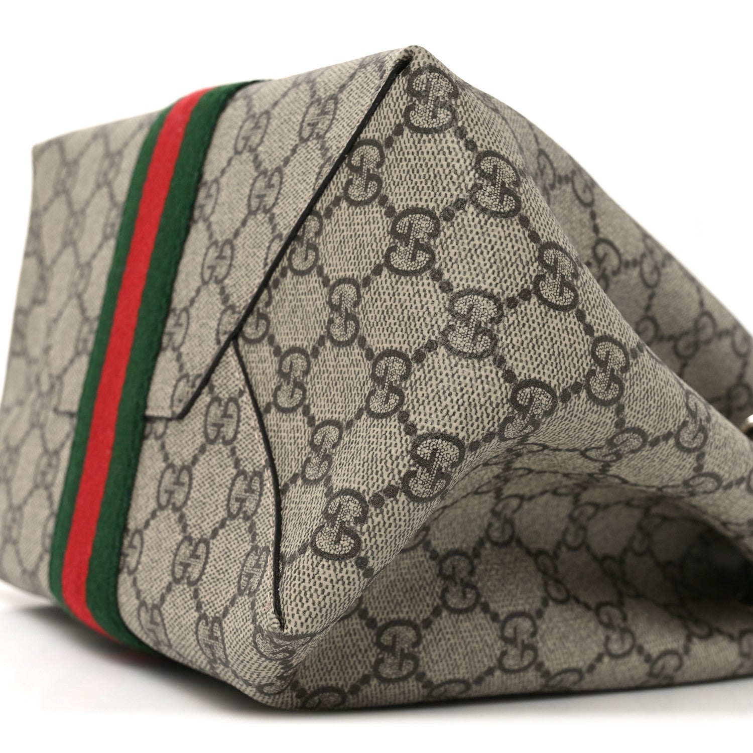 Gucci GG Supreme Monogram Web Small Ophidia Top Handle Bucket Bag Brown 10 of 10