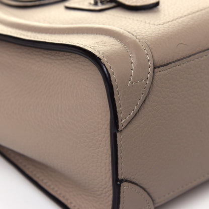 Celine Drummed Calfskin Nano Luggage Dune 7 of 11