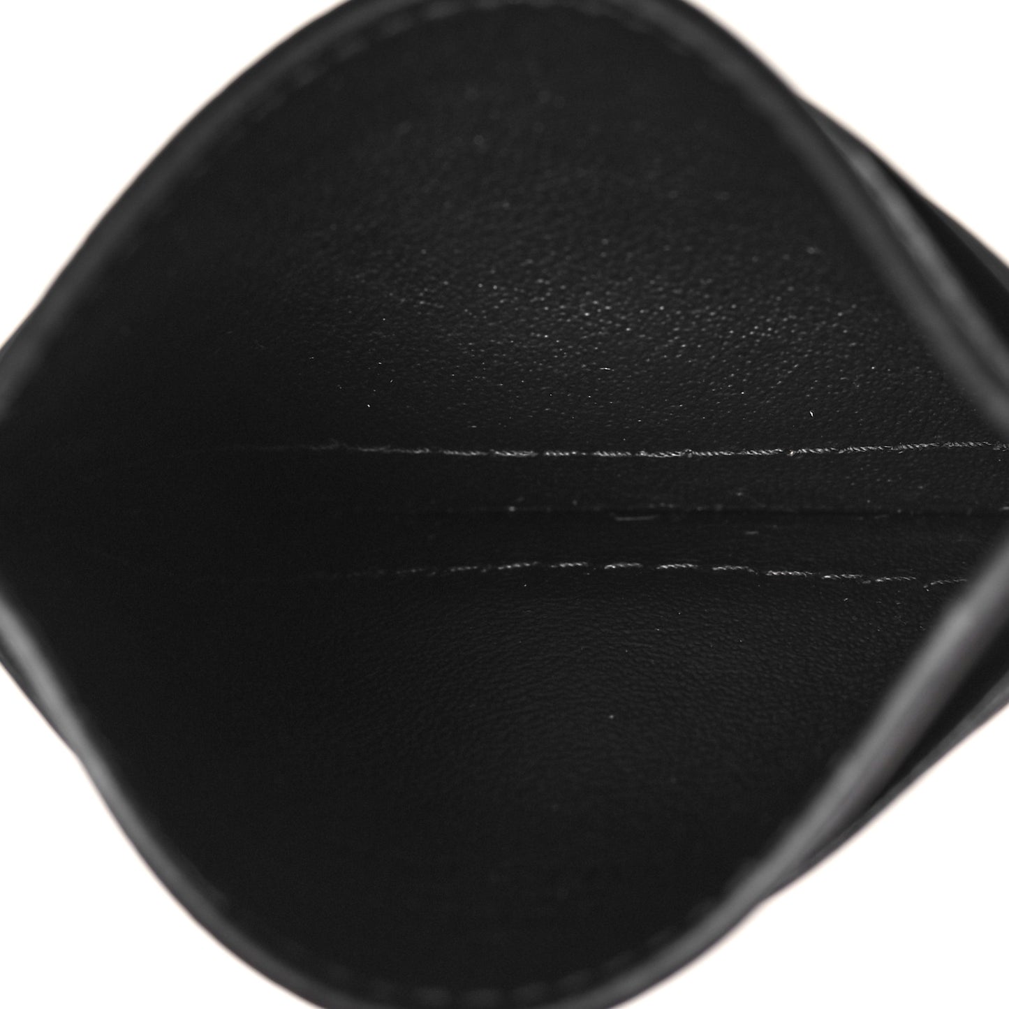 Pebbled Calfskin Animalier Card Holder Black