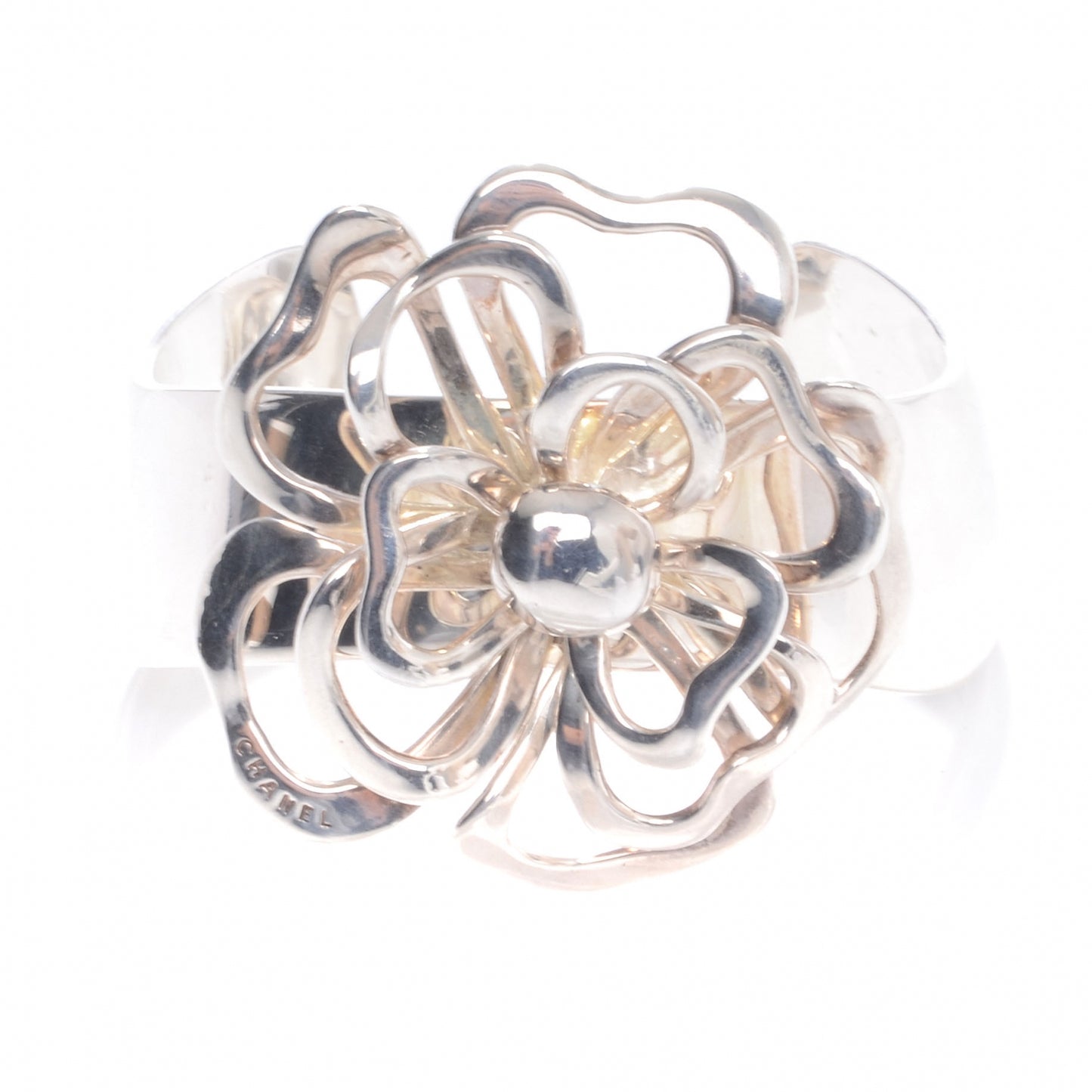Sterling Silver Camellia Cuff