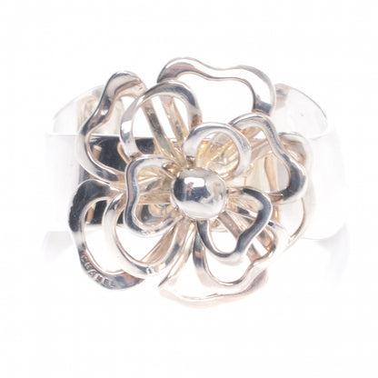 Chanel Sterling Silver Camellia Cuff 1 of 4