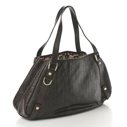 Gucci Guccissima Medium Abbey Shoulder Bag Chocolate 3 of 10