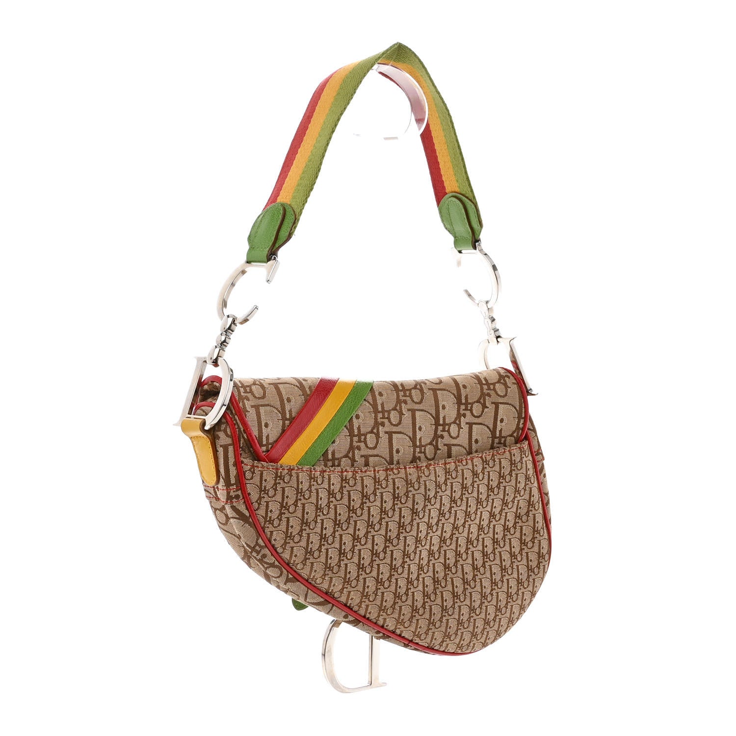 Christian Dior Monogram Rasta Saddle Bag Beige 3 of 10