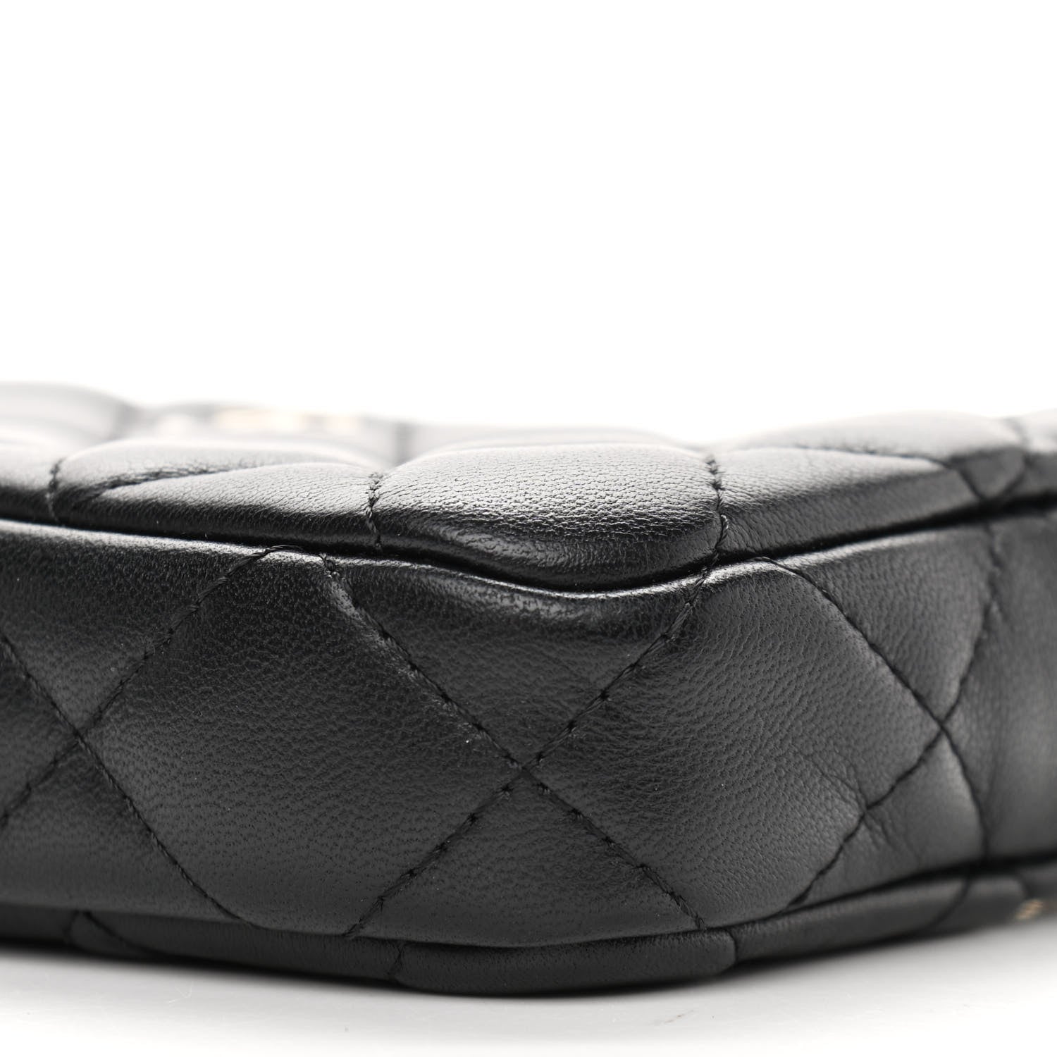 Chanel Lambskin Quilted Small Clutch With Chain Black 11 of 13