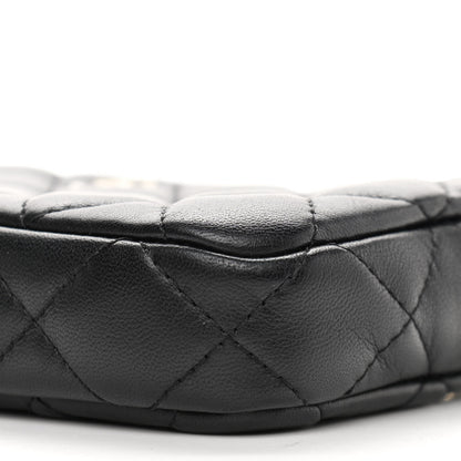Chanel Lambskin Quilted Small Clutch With Chain Black 11 of 13