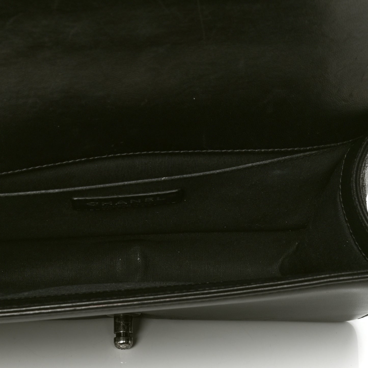 Lambskin Quilted Medium Boy Flap Black